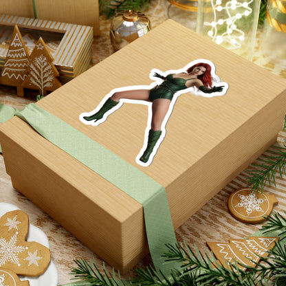 Poison Eve Sticker – Sci-Fi Game Vinyl Sticker for Laptops & Indoor Decor on a gift box showing glossy, detailed sci-fi character vinyl decal
