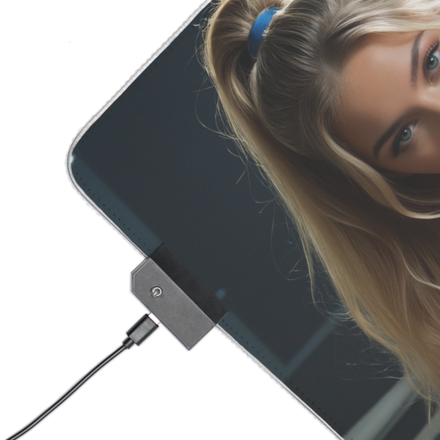 Килимок для столу Samus Aran – світлодіодний RGB-підсвітлювальний килимок, ігровий комплект із зображенням дівчини з аніме Waifu