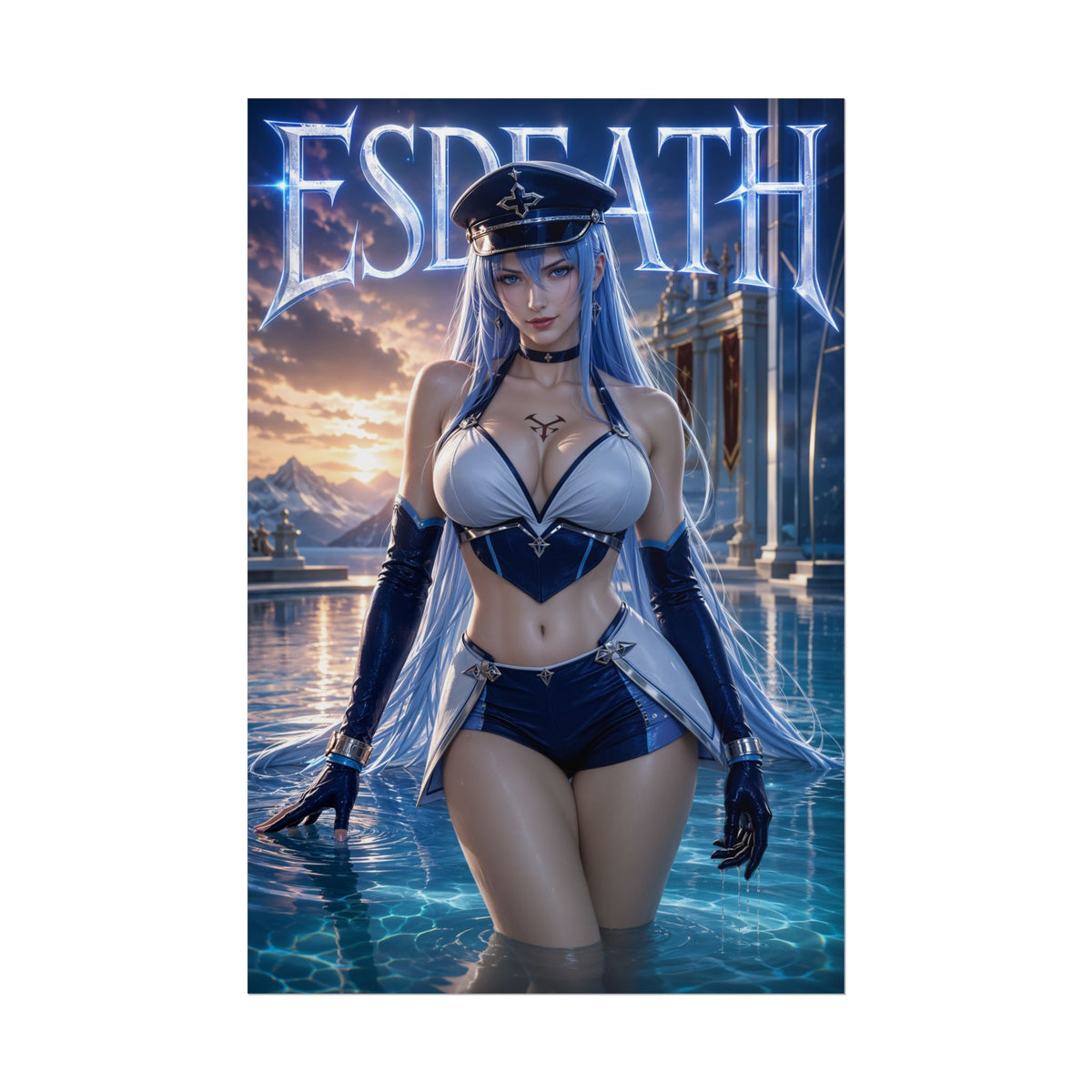 Esdeath Akame ga Kill Poster Anime Wall Art Manga Style Bedroom Room Decor