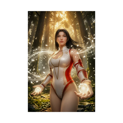 Jun Kazama Tekken Poster, Tekken Wall Art Print, Martial Artist Girl Decor, Fighting Game Wall Art, Gamer Gift