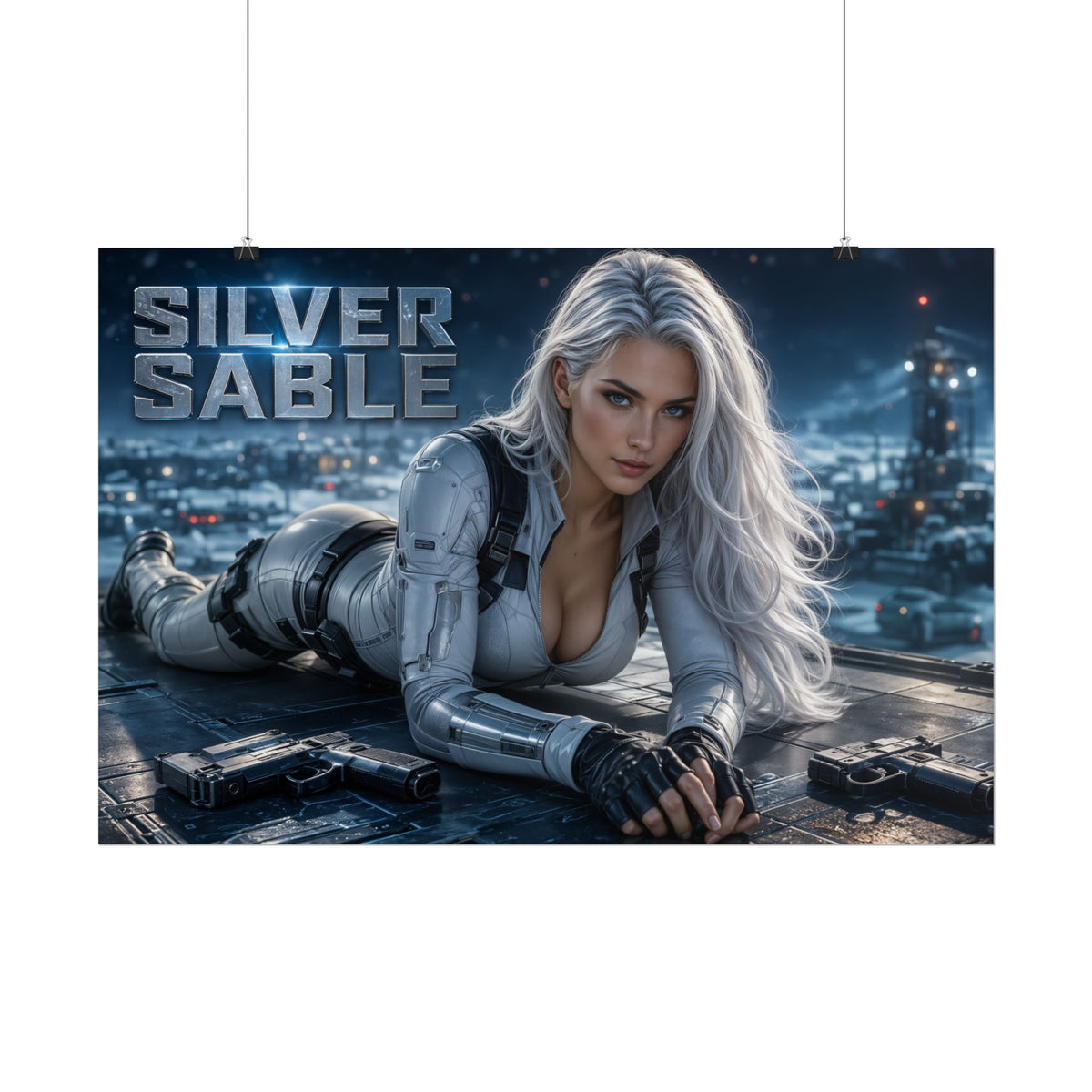 Collector Room Decor Silver Sable Comic Poster Character Wall Art Gift Print