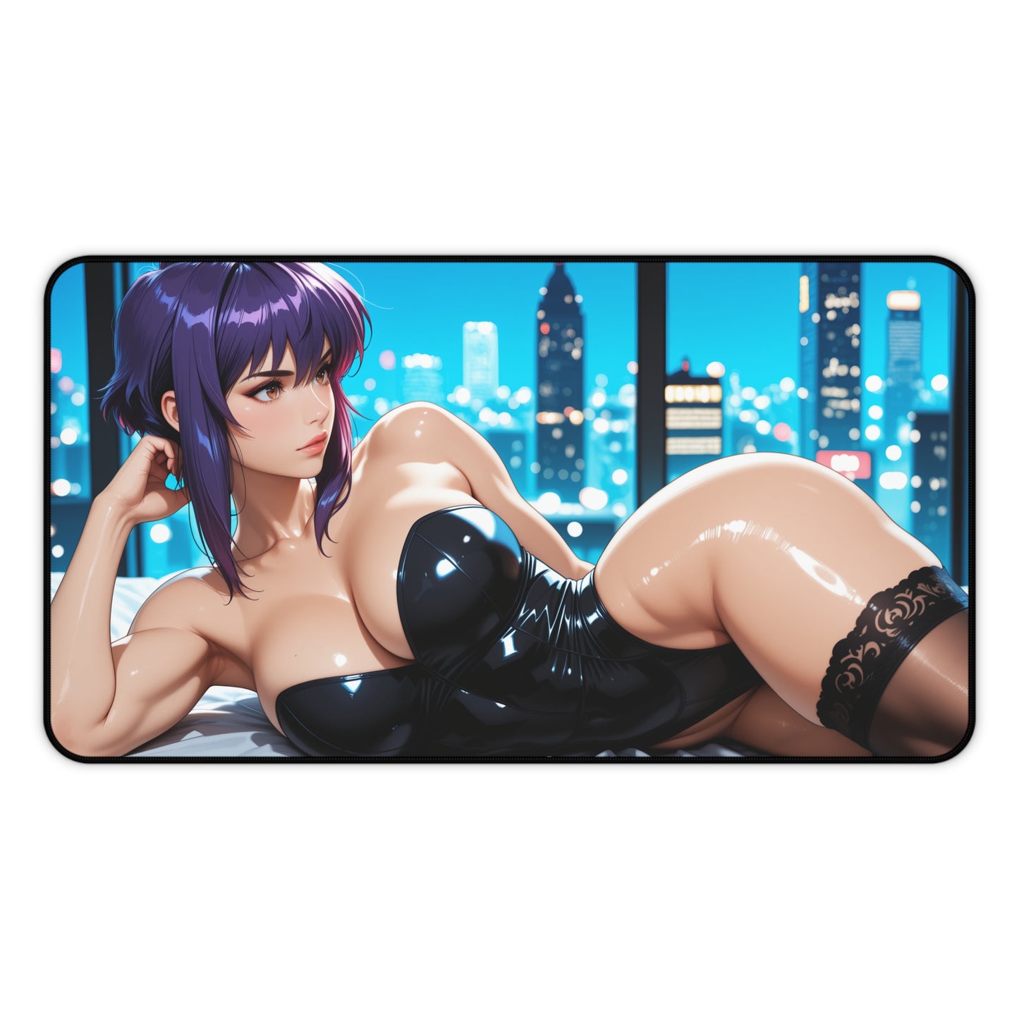 Motoko Kusanagi Gaming Mouse Pad, Ghost in the Shell Desk Mat, Cyberpunk Anime Setup