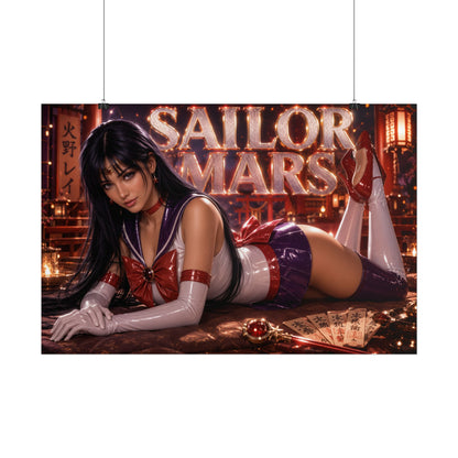 Sailor Mars Character Poster Sailor Moon Anime Wall Decor Collectible Art Print