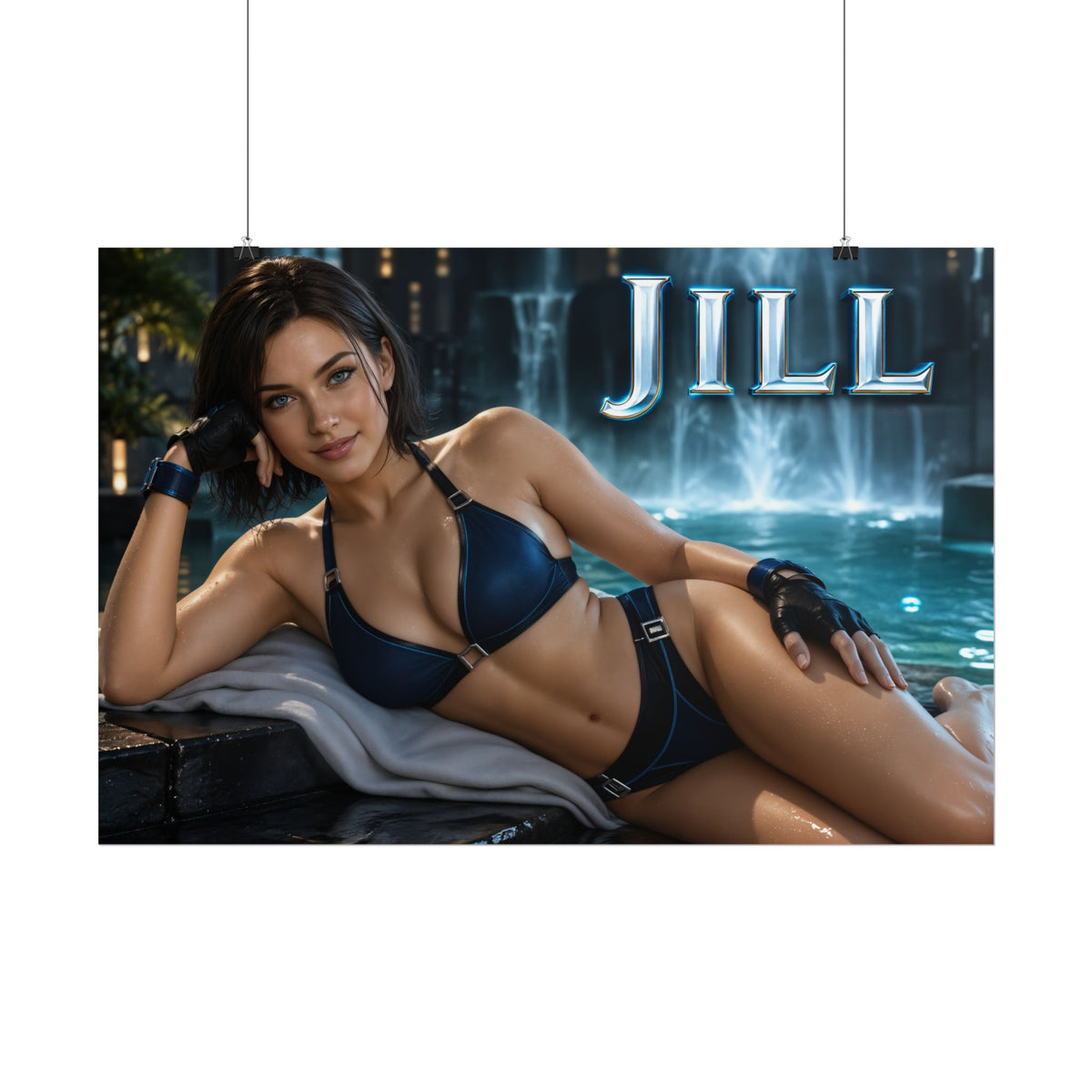 Jill Valentine Gaming Poster Wall Art Gamer Room Decor Collectible Print