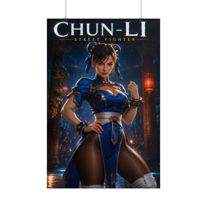 Chun-Li Poster, Street Fighter Wall Art, Gaming Print, Bedroom Decor