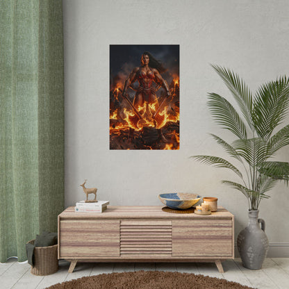 Sheeva Mortal Kombat Poster, Mortal Kombat Wall Art, Four Arm Warrior Decor, Fighting Game Wall Art, Gamer Gift