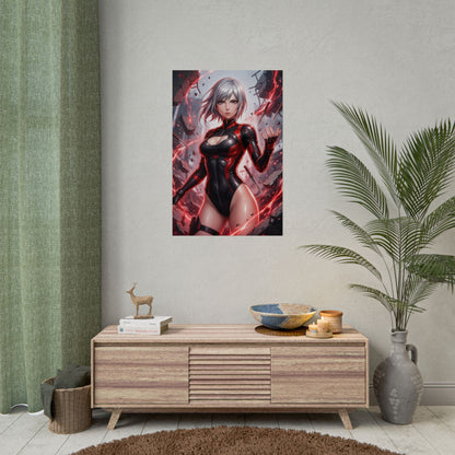 Kasane Randall Scarlet Nexus Poster Anime RPG Wall Art Red Hair Girl Print Psychic Fighter Character Gaming Room Decor Gift
