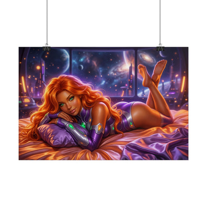 Starfire Poster, DC Comics Wall Art, Fantasy Print, Room Decor