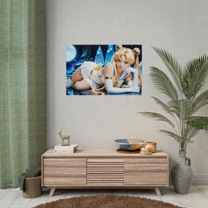 Sailor Moon Anime-Poster | Waifu-Wandbild für magische Mondschein-Zimmerdekoration