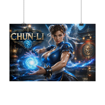 Chun Li Gaming Poster Wall Art Gamer Room Decor Collectible Print
