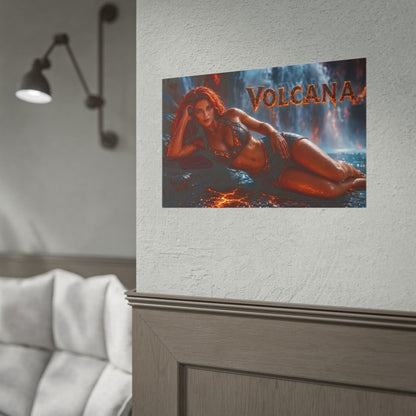Volcana Character Poster Comic Style Wall Decor Bedroom Collector Gift