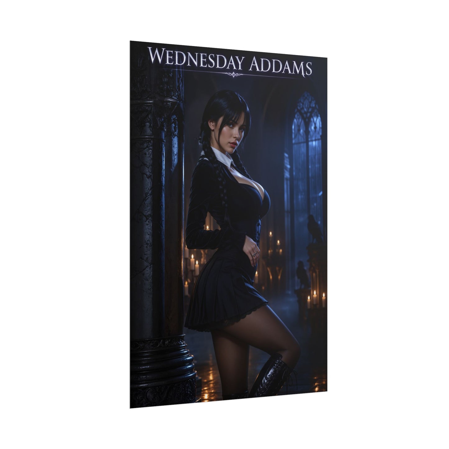 Wednesday Addams Poster, Gothic Wall Art, Dark Fantasy Print Decor