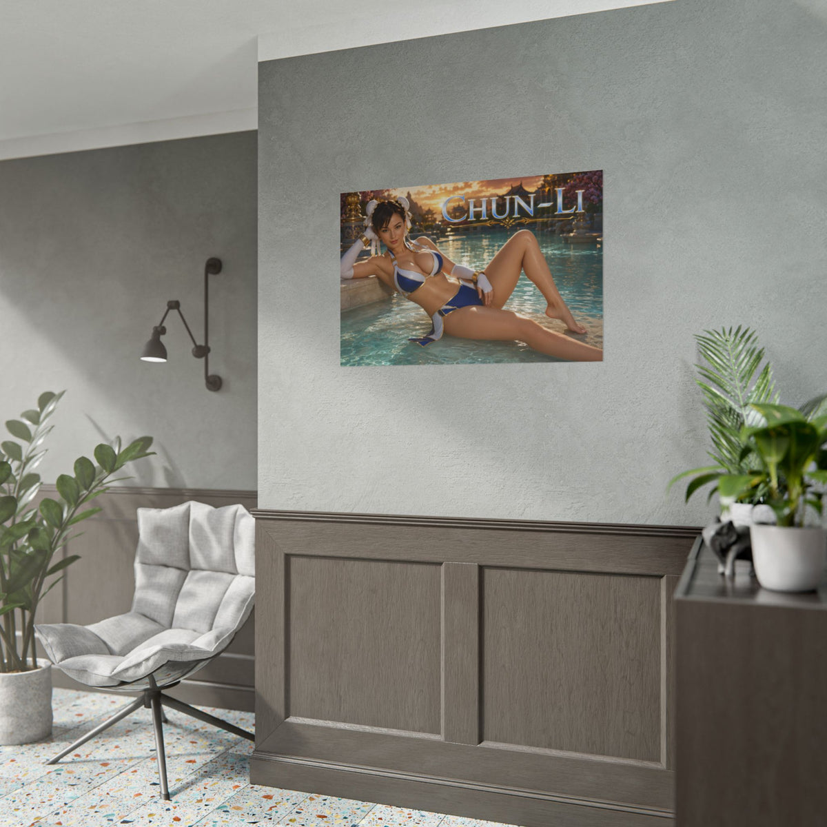 Chun Li Gaming Poster Wall Art Gamer Room Decor Collectible Print