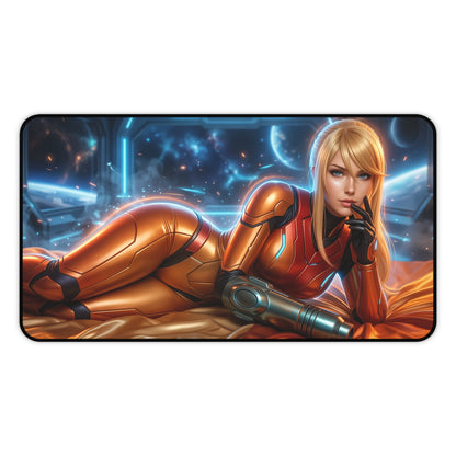 Sci-Fi Mouse Pad, Samus Aran Desk Mat, Large Desk Pad