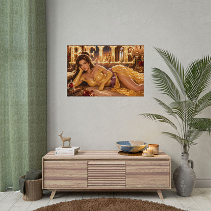 Fantasy Room Decor Belle Beauty and the Beast Poster Wall Art Character Print