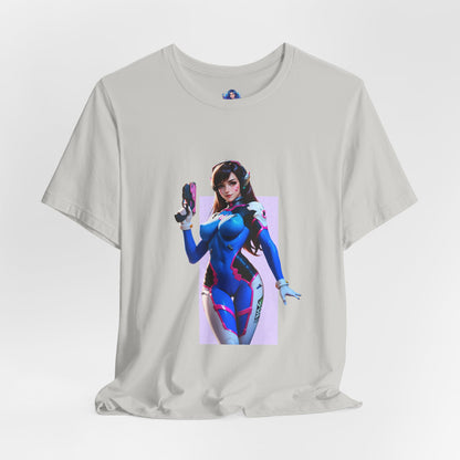 D.Va-T-Shirt | Overwatch-Gamer-Girl-Shirt für Otakus und E-Sport-Fans | Süßes Waifu-Shirt