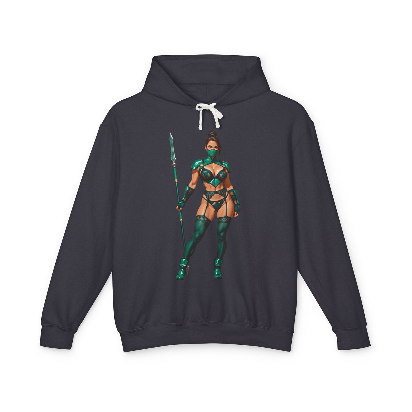 Jadefarbener Hoodie | MK11-Kämpfer-Hoodie | Anime-Kriegerinnen-Pullover