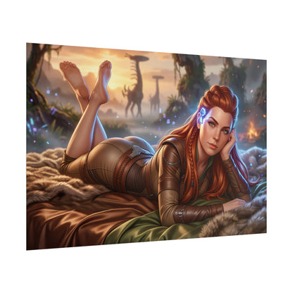 Aloy Horizon Poster, Gaming Wall Art, Fantasy Print, Gamer Decor