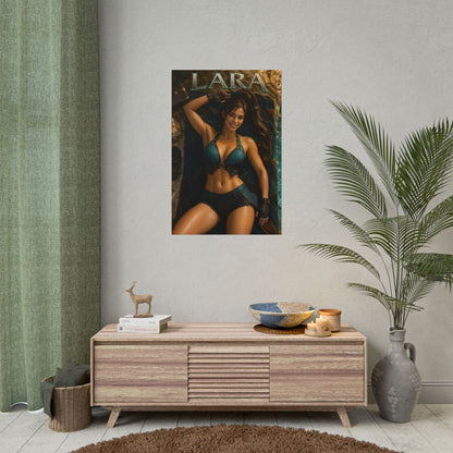 Lara Croft Character Poster Tomb Raider Gamer Gift Gaming Setup Wall Decor Print