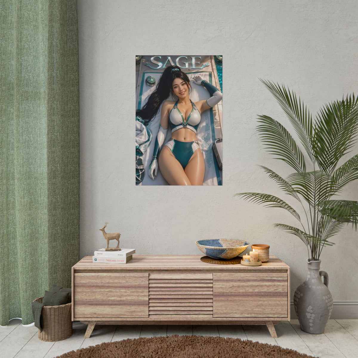 Gaming Wall Art Sage Valorant Poster Bedroom Game Room Decor Art Print