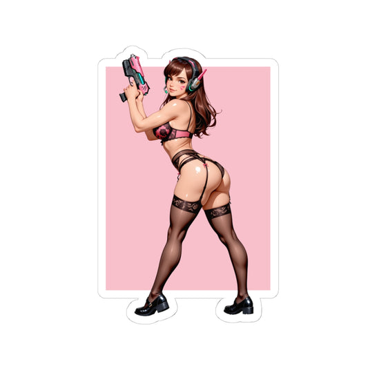 D.Va Sticker – Overwatch Vinyl Sticker for Laptops, Journals & Indoor Decor