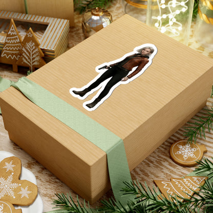 Grace Ashcroft Sticker, Resident Evil Sticker, Laptop Decal, Gift for Gamer on kraft gift box with glossy vinyl finish
