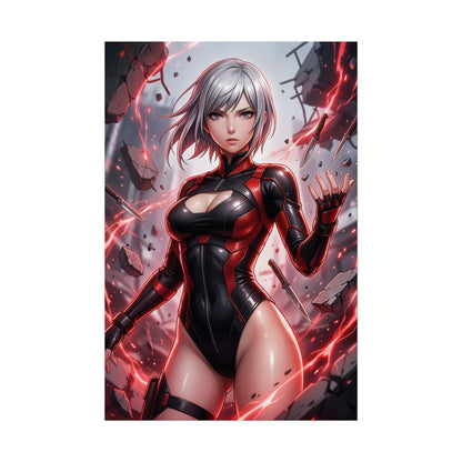 Kasane Randall Scarlet Nexus Poster Anime RPG Wall Art Red Hair Girl Print Psychic Fighter Character Gaming Room Decor Gift
