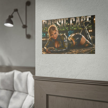 Game Room Decor Cassie Cage Mortal Kombat Poster Gaming Wall Art Character Print