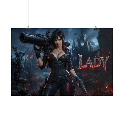Gaming Wall Art Lady Devil May Cry Poster Game Room Decor Gamer Gift Art Print