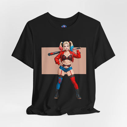 Harley Quinn Shirt | DC Comics T-Shirt für Otakus &amp; Gamer | Süßes, verrücktes Waifu-Shirt