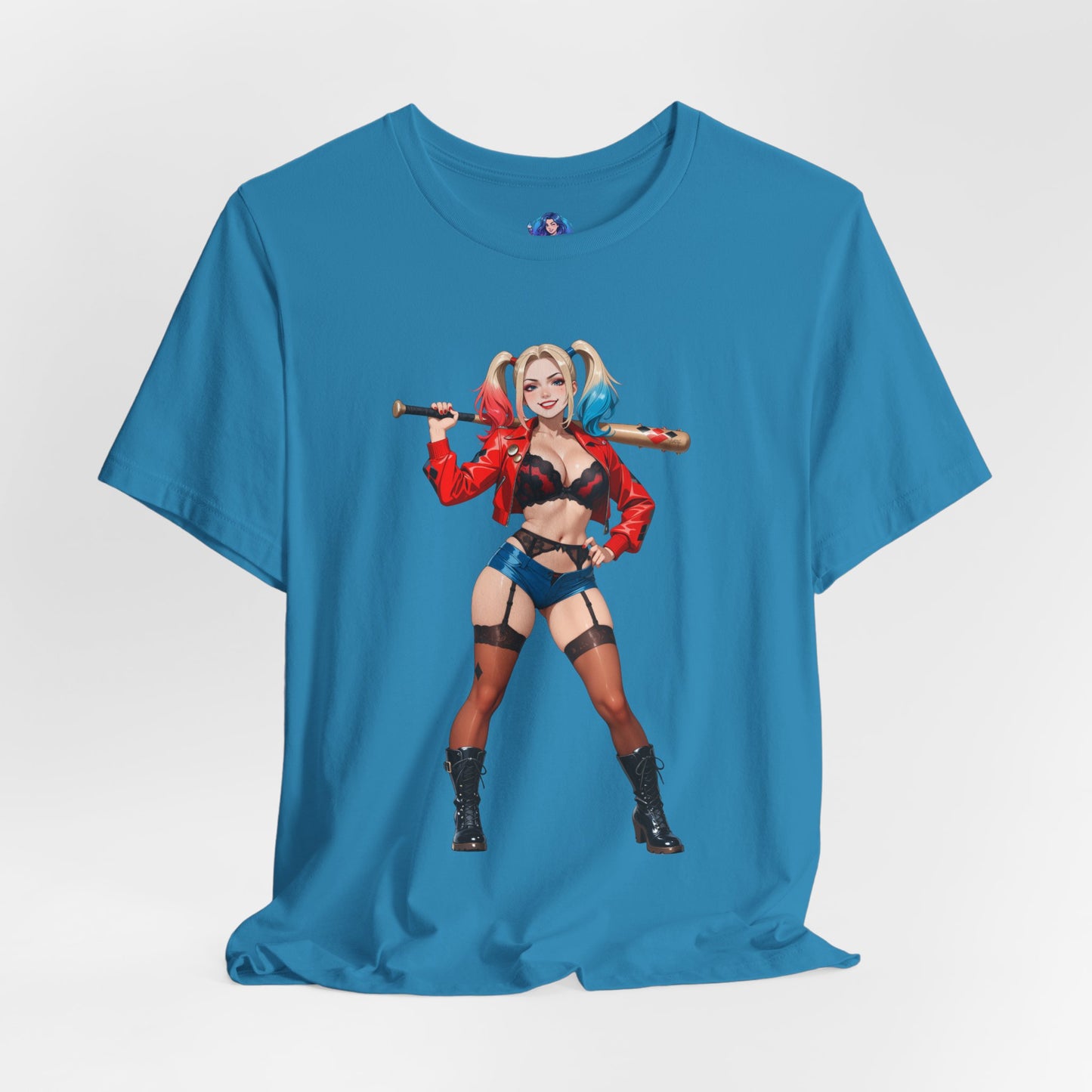 Harley Quinn Grafik-T-Shirt | DC-Bösewicht-T-Shirt für Anime- und Gaming-Fans | Waifu-Streetwear