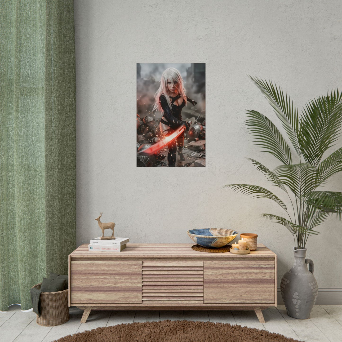 A2 Nier Automata Poster, Nier Automata Wall Art, Battle Android Print, Sci Fi Game Decor, Gamer Gift Idea