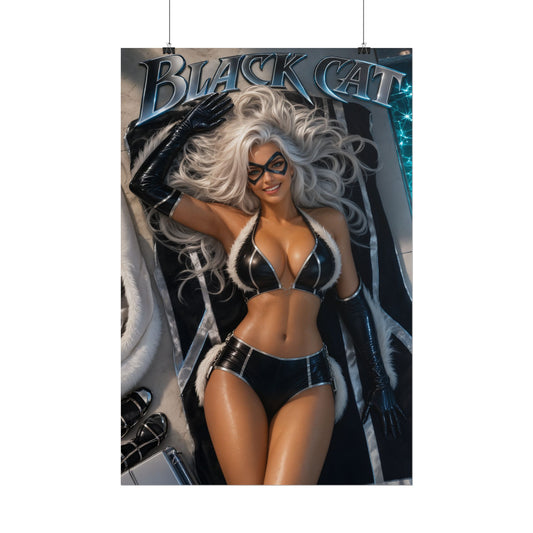 Black Cat Comic Poster Character Wall Art Collector Room Decor Art Print