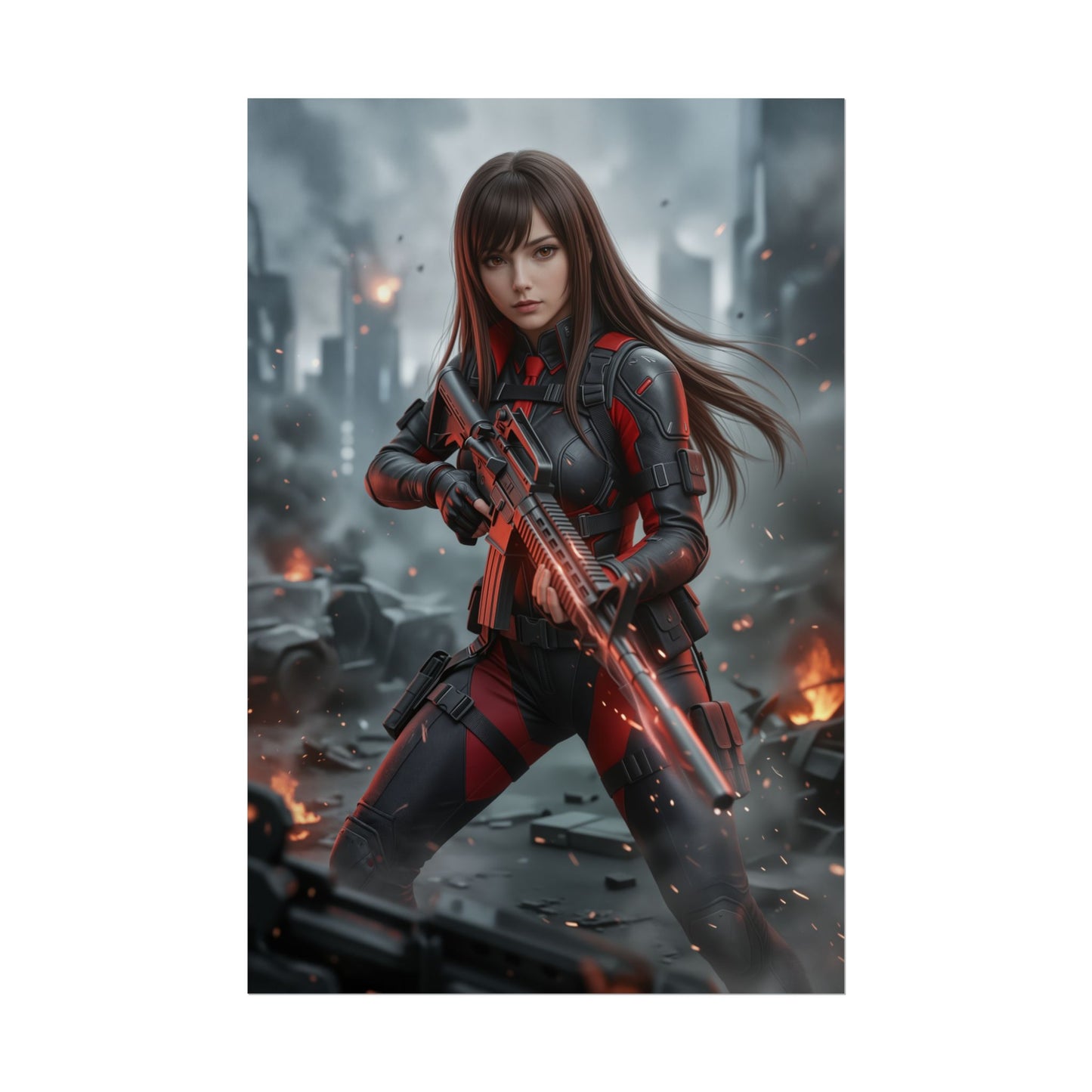 Rapi Goddess of Victory Poster, NIKKE Wall Art Print, Sci Fi Soldier Girl Decor, Anime Game Wall Art, Gamer Gift