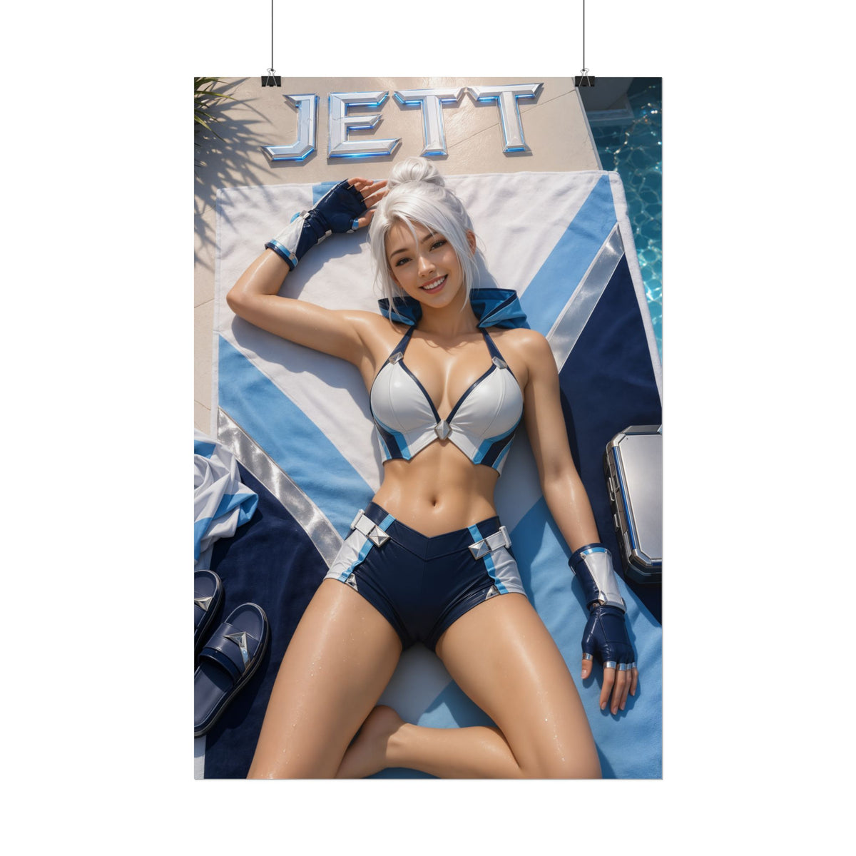 Jett Character Poster Valorant Gamer Gift Gaming Setup Wall Decor Print