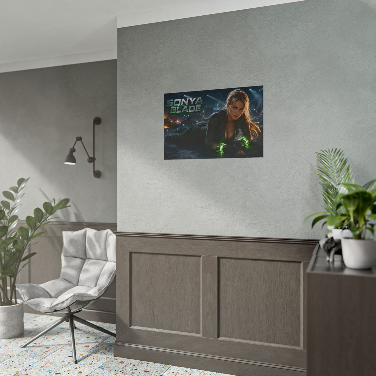 Game Room Decor Sonya Blade Mortal Kombat Poster Character Wall Art Gamer Gift