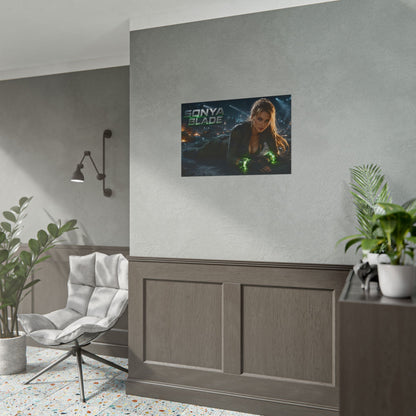 Game Room Decor Sonya Blade Mortal Kombat Poster Character Wall Art Gamer Gift