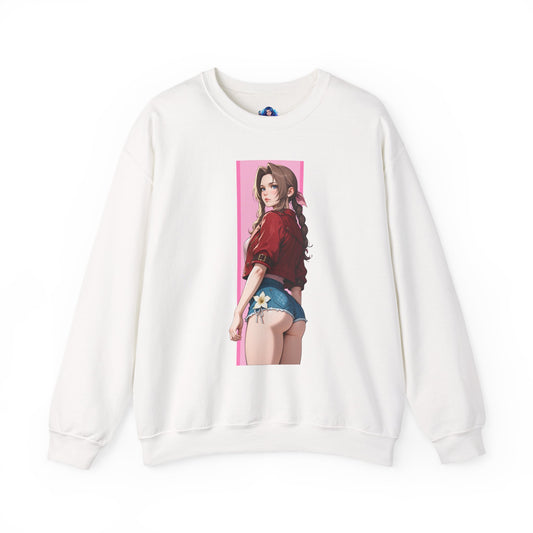 Aerith Gainsborough Sweatshirt, FFVII Crewneck, Cozy Fantasy Gaming Apparel for Fans