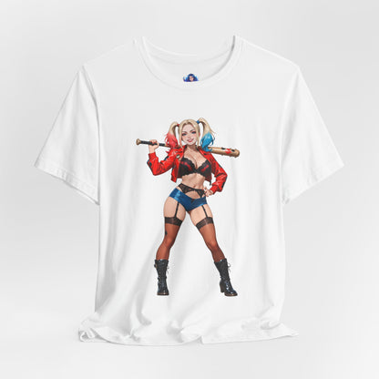 Harley Quinn Grafik-T-Shirt | DC-Bösewicht-T-Shirt für Anime- und Gaming-Fans | Waifu-Streetwear