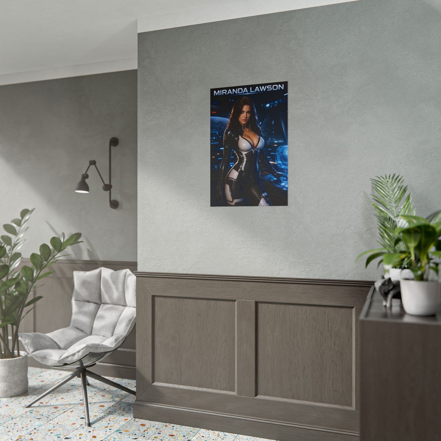 Miranda Lawson Poster, Mass Effect Wall Art, Sci Fi Print, Gamer Decor