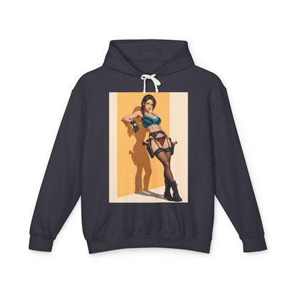 Худі з Ларою Крофт | Худі з виживанням у розкрадачці гробниць | Пуловер з аніме-воїном-дослідником