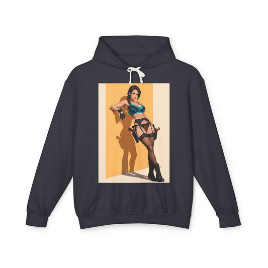 Худі з Ларою Крофт | Худі з виживанням у розкрадачці гробниць | Пуловер з аніме-воїном-дослідником