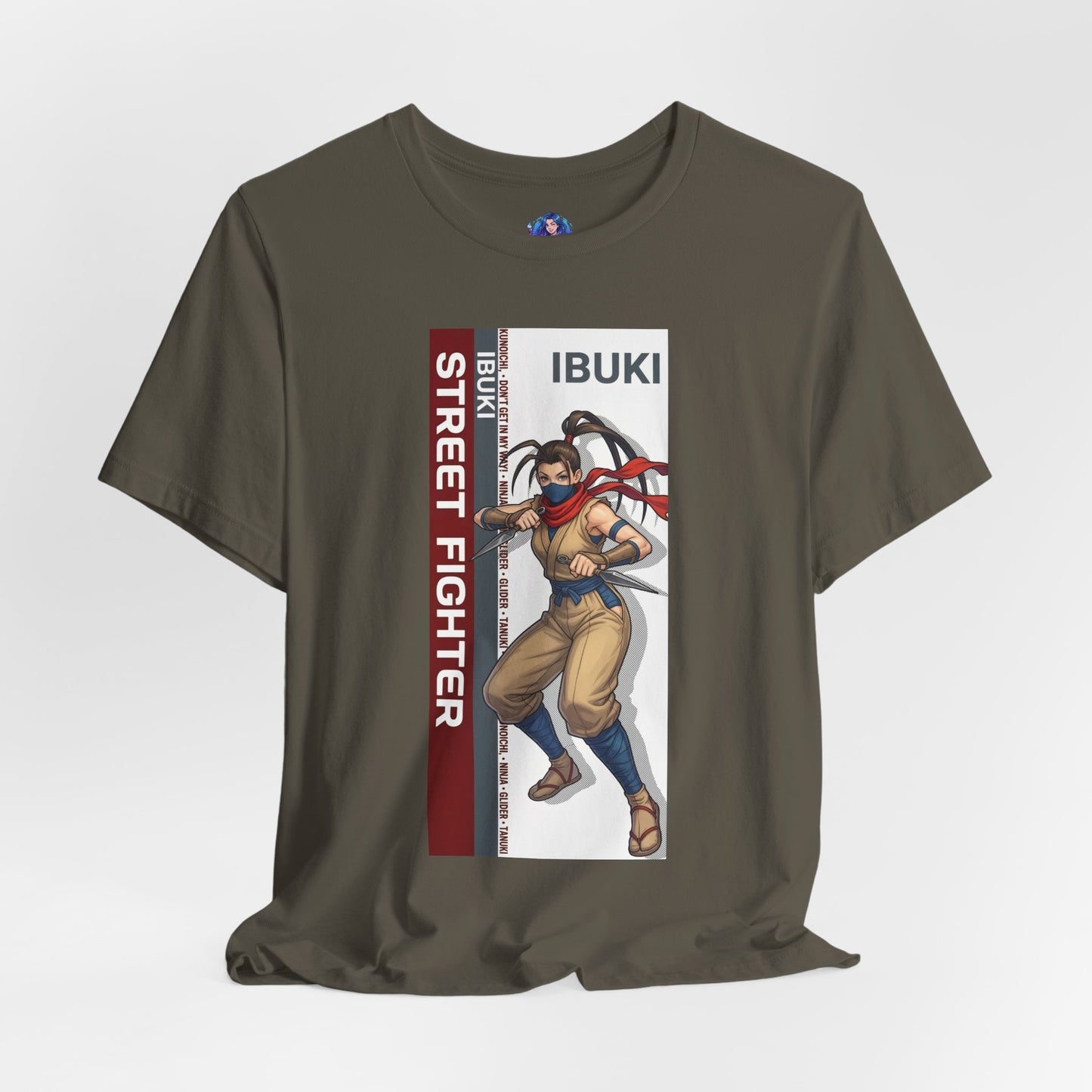 Ibuki T-Shirt | Street Fighter Anime Tee for Gamers & Fighting Game Fans – Bella Canvas tee with dynamic Ibuki ninja illustration
