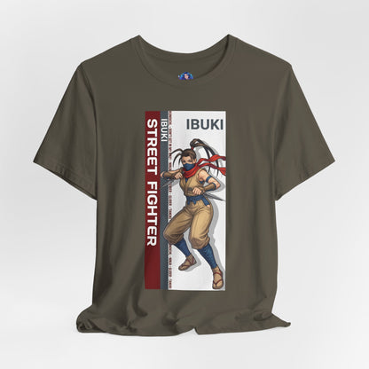 Ibuki T-Shirt | Street Fighter Anime Tee for Gamers & Fighting Game Fans – Bella Canvas tee with dynamic Ibuki ninja illustration