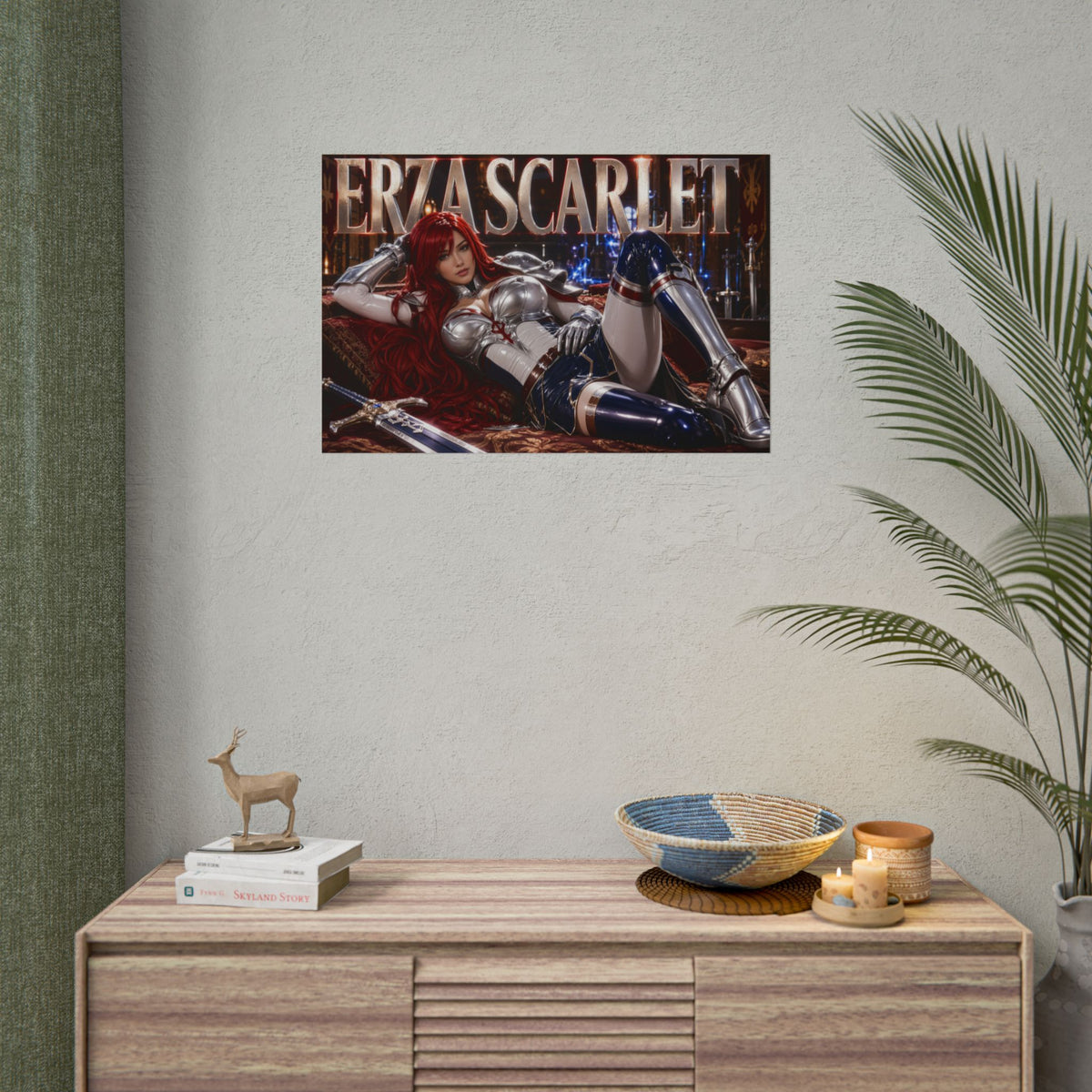 Erza Scarlet Fairy Tail Poster Anime Wall Art Bedroom Decor Collector Gift
