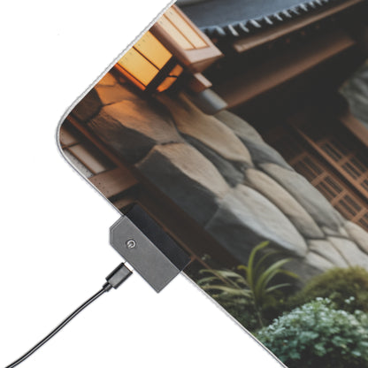 Nezuko Kamado Schreibtischunterlage – LED RGB Pad, süßes Waifu Anime Mädchen Gaming Setup