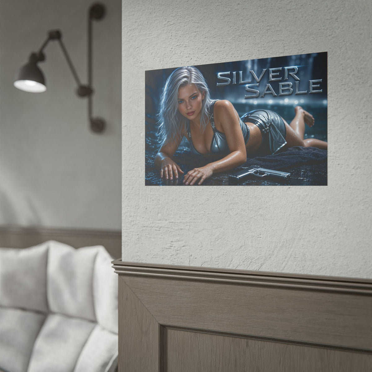 Silver Sable Heroine Wall Art Comic Poster Bedroom Office Decor Collectible