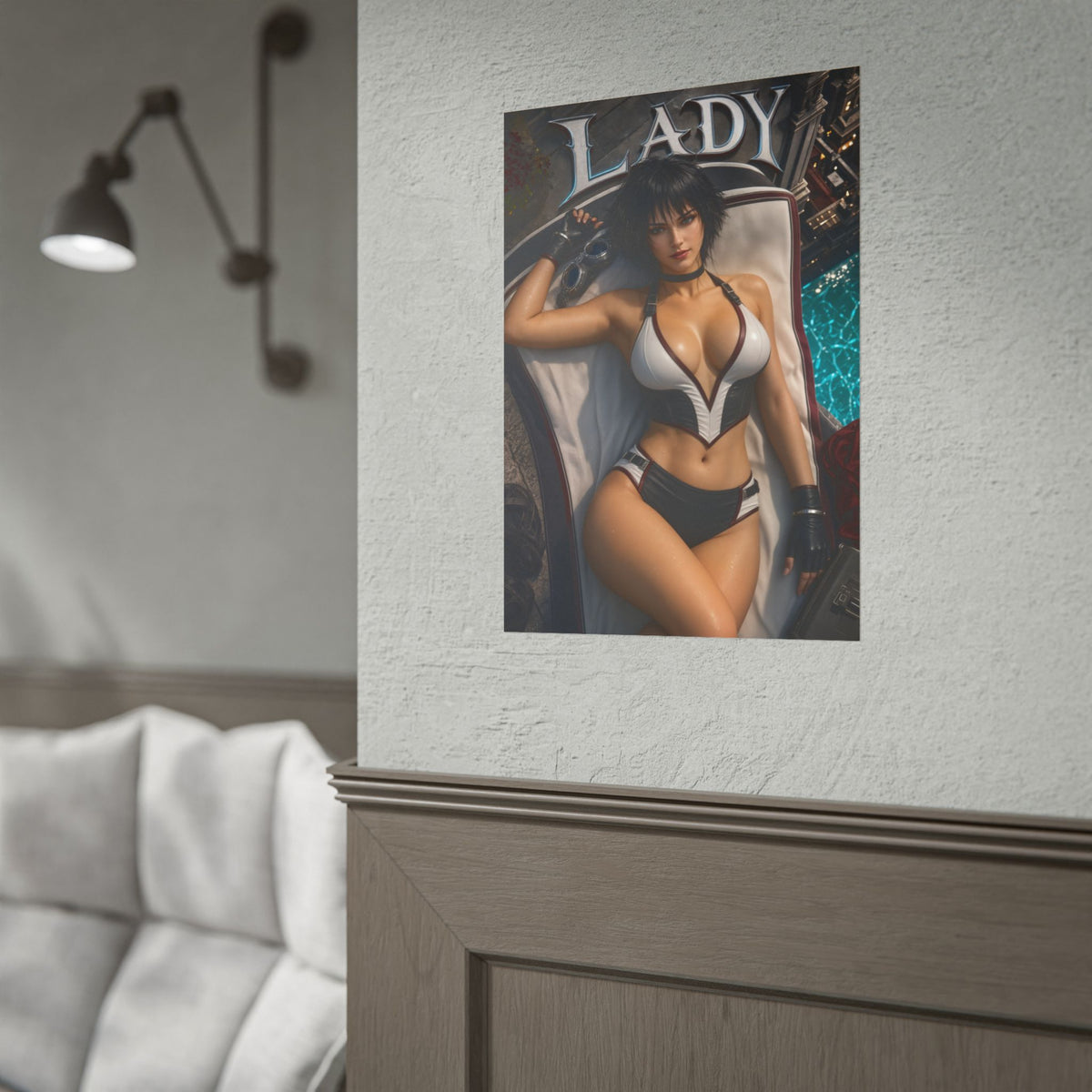 Gaming Wall Art Lady Devil May Cry Poster Bedroom Game Room Decor Art Print