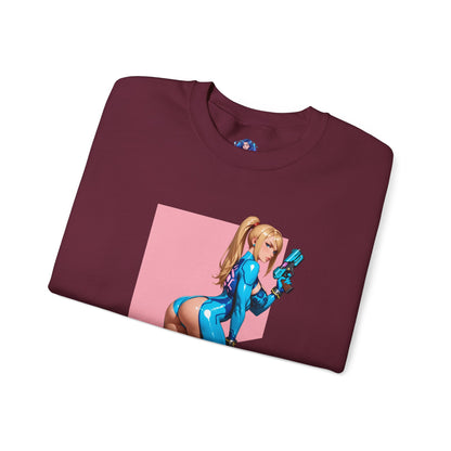 Samus Aran Sweatshirt, Galactic Hunter Rundhalsausschnitt, Gemütliche Gaming-Kleidung für den Alltag