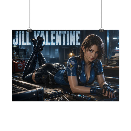 Jill Valentine Character Poster Gamer Room Wall Art Collectible Decor